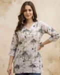 Women Floral Short Kurti