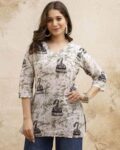 Women Printed V-Neck Straight Kurta Set