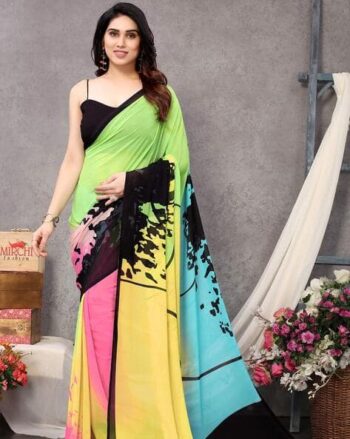 Printed Saree with Running Blouse Piece