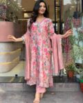 Women Embroidered Flared Kurta Set