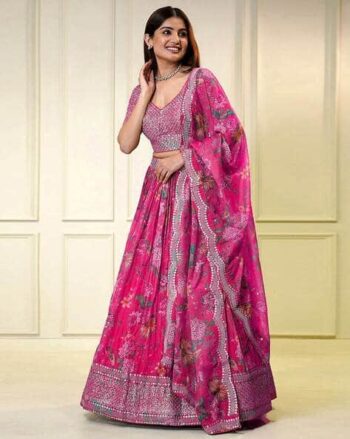 Women Embellished & Embroidered Lehenga Choli Set with Dupatta