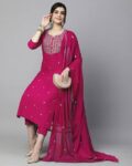 Women Embroidered Straight Kurta Set