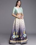 Women Floral Print Flared Lehenga Choli Set