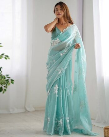 Women Embroidered Saree