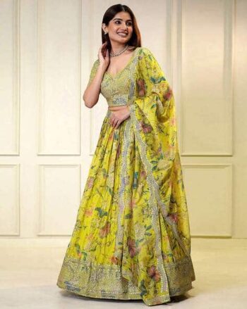 Women Embellished & Embroidered Lehenga Choli Set with Dupatta