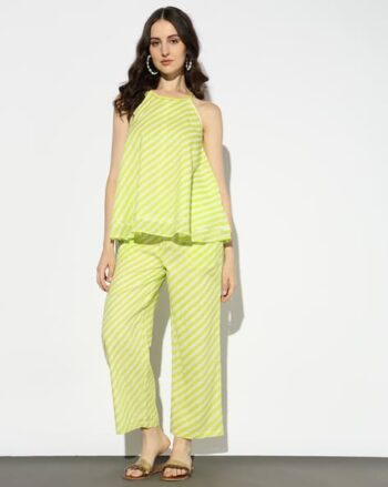 Leheriya Print A-Line Strappy Top