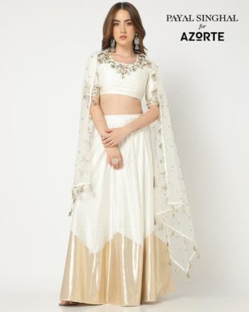 Chanderi Butti Embroidered Lehenga Set
