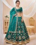 Women Embroidered Lehenga Choli Set with Dupatta