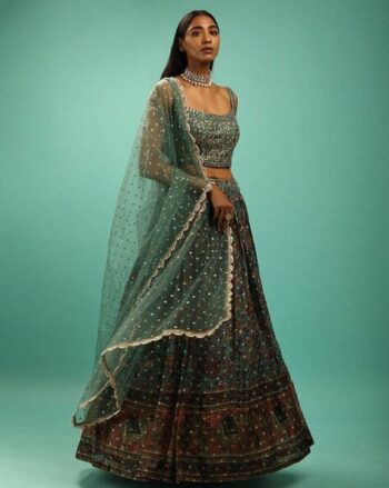 Women Embroidery Lehenga Choli Set with Dupatta