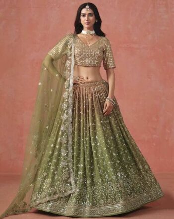 Women Embroidery Lehenga Choli Set With Dupatta
