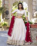 Women Embroidered Lehenga & Choli Set with Dupatta