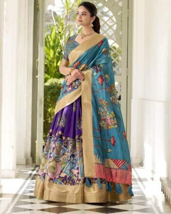 Women Embroidered Flared Lehenga Choli Set