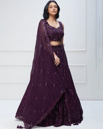 Women Embroidered Flared Lehenga Choli Set