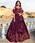 Women Floral Print Lehenga Choli Set with Dupatta