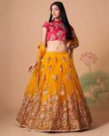 Women Embroidery Lehenga Choli Set with Dupatta