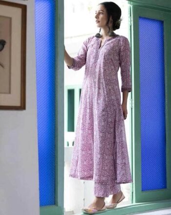 Women Embroidered Straight Kurta Set