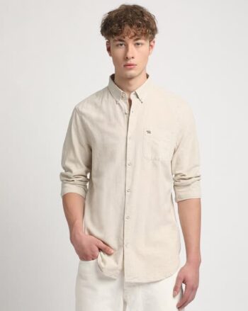 Men Solid Slim Fit Shirt