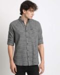 Men Checked Slim Fit Shirt with Patch Pocket
