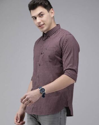 Men Checked Slim Fit Shirt