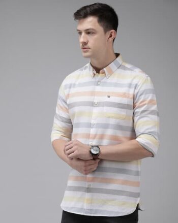 Striped Patch-Pocket Shirt