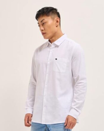 Cotton Spread Collar Slim Fit Shirt