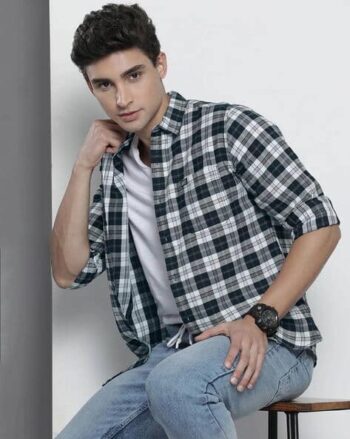 Checked Shirt with Patch Pocket
