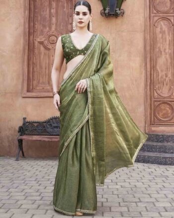 Women Traditional Saree with Blouse Piece