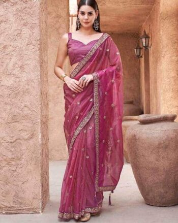 Women Traditional Saree with Blouse Piece