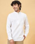 Men Band Collar Regular Fit Short Kurta