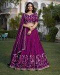 Women Embroidered Flared Lehenga Choli Set