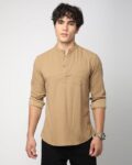 Men Slim Fit Mandarin-Collar Kurta