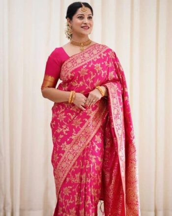 Women Banarasi Semi Silk Saree