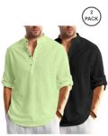 Pack of 2 Men Slim Fit Short Kurta