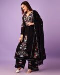 Women Embroidered Flared Kurta Set