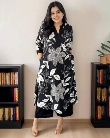 Women Floral Print A-Line Kurta Set
