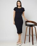 Women Round-Neck Bodycon Dress