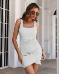 Women Square-Neck Bodycon Dress