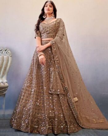 Women Embroidered Flared Lehenga Choli Set