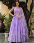 Women Embroidered Lehenga Choli Set with Dupatta