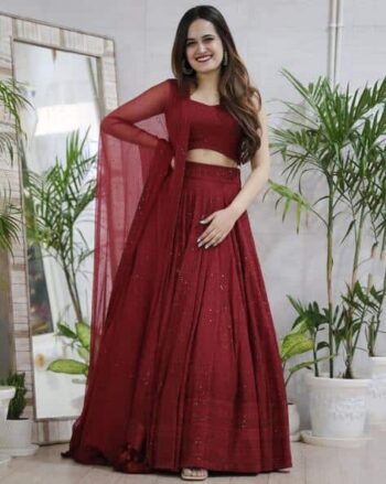 Women Embellished Lehenga Choli Set with Dupatta