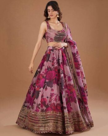 Women Embroidery Lehenga Choli Set with Dupatta