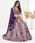Women Embroidered Lehenga Choli Set with Dupatta