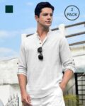 zombom_green_men_pack_of_2_regular_fit_short_kurtas_with_band_collar.jpg