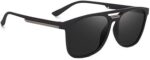 Square Polarized Sunglasses | UV Protected Goggles | Light Weight, Durable, Matt Finished, Premium Looks | TR90 Goggle | Men & Women | Medium