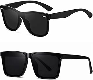 Retro Square Light Weight Uv Protection Sunglasses Men and Women (Free Size) - Pack of 2