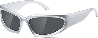 Wrap Around Street Fashion Vintage Sunglasses for Women Men