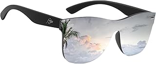 UV400 Rimless One-Piece Lens Reflective Sun Glasses for Men & Women