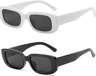 Rectangle Sunglasses for Women Men Trendy Retro Fashion Sunglasses UV 400 Protection Square Fram