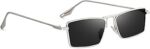 Small Y2K Narrow Rectangle Sunglasses Womens Mens Retro 80s 90s Sun glasses UV400 Sunnies