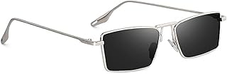 Small Y2K Narrow Rectangle Sunglasses Womens Mens Retro 80s 90s Sun glasses UV400 Sunnies